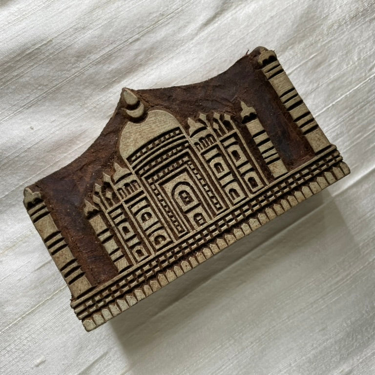 taj mahal block printing stamp