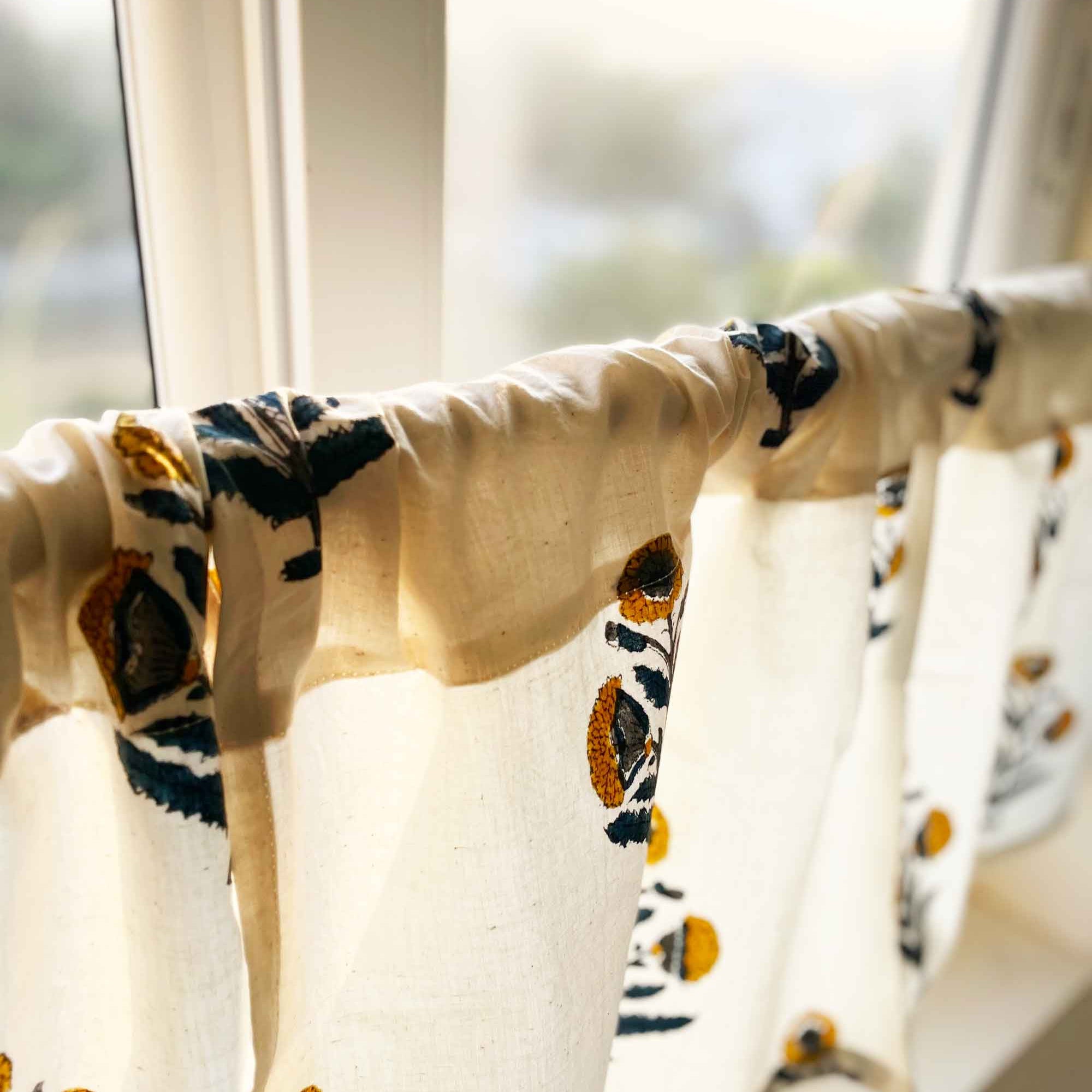 Kitchen Curtains and Valance By DesiCrafts
