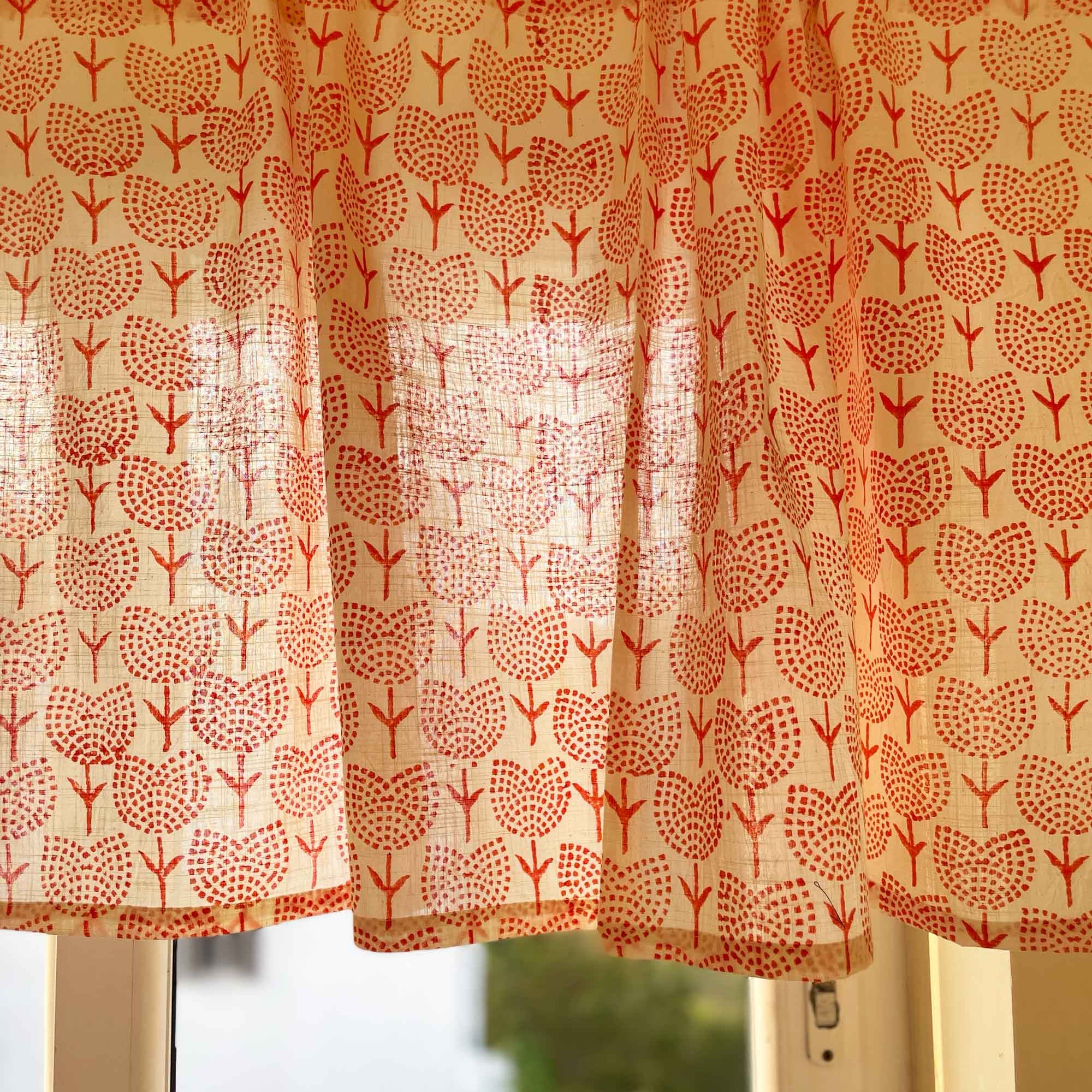 hand block printed kitchen valance