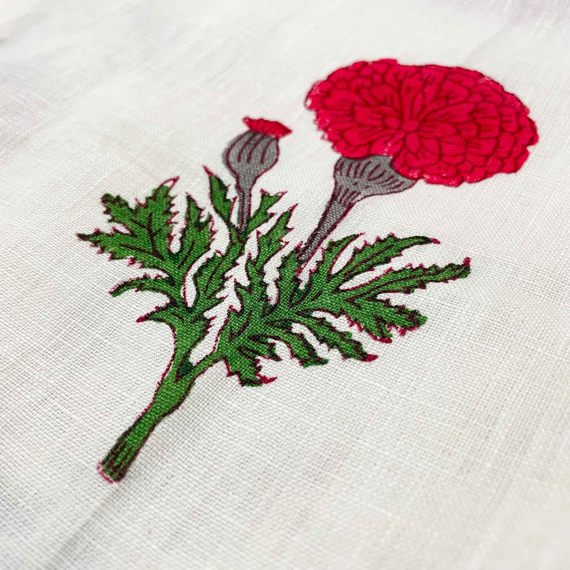 Block Printed Cafe Curtains For Christmas