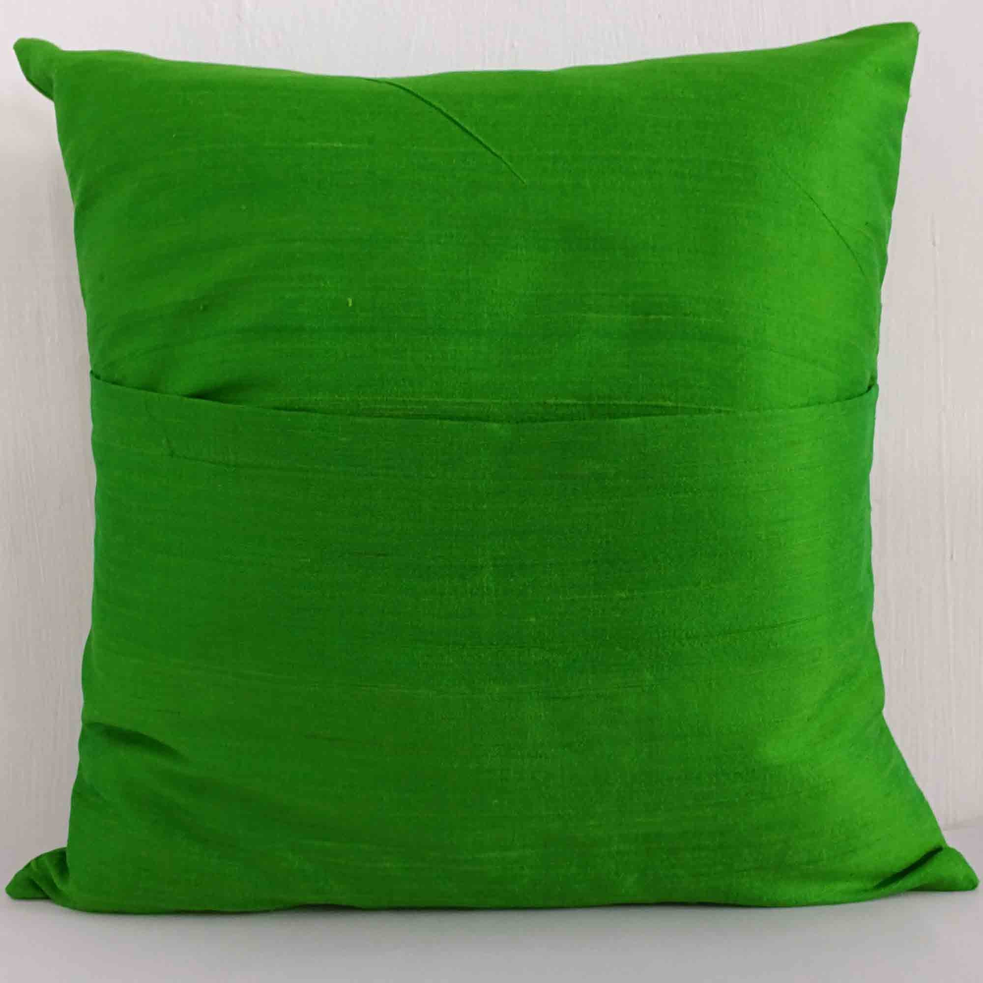 Purple Emerald Green Pillow Raw Silk Pillow Cover Buy Online from India
