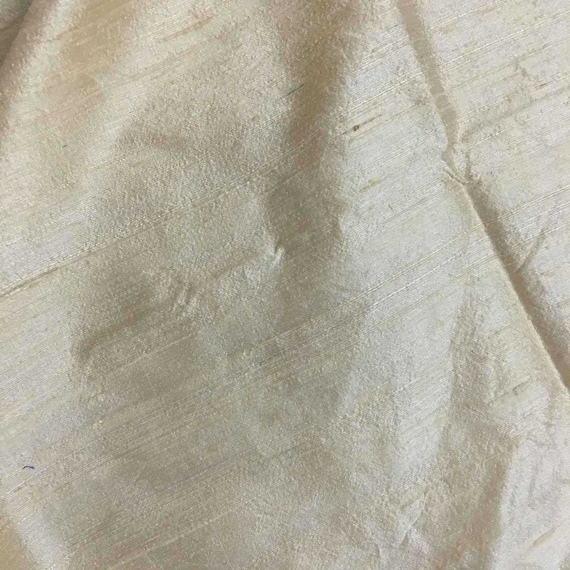 Handwoven Champagne Raw Silk Fabric