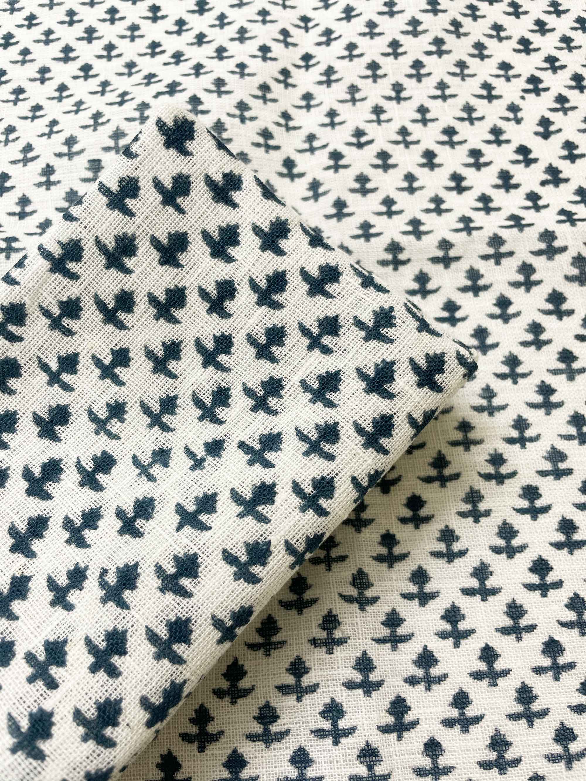 hand block printed linen