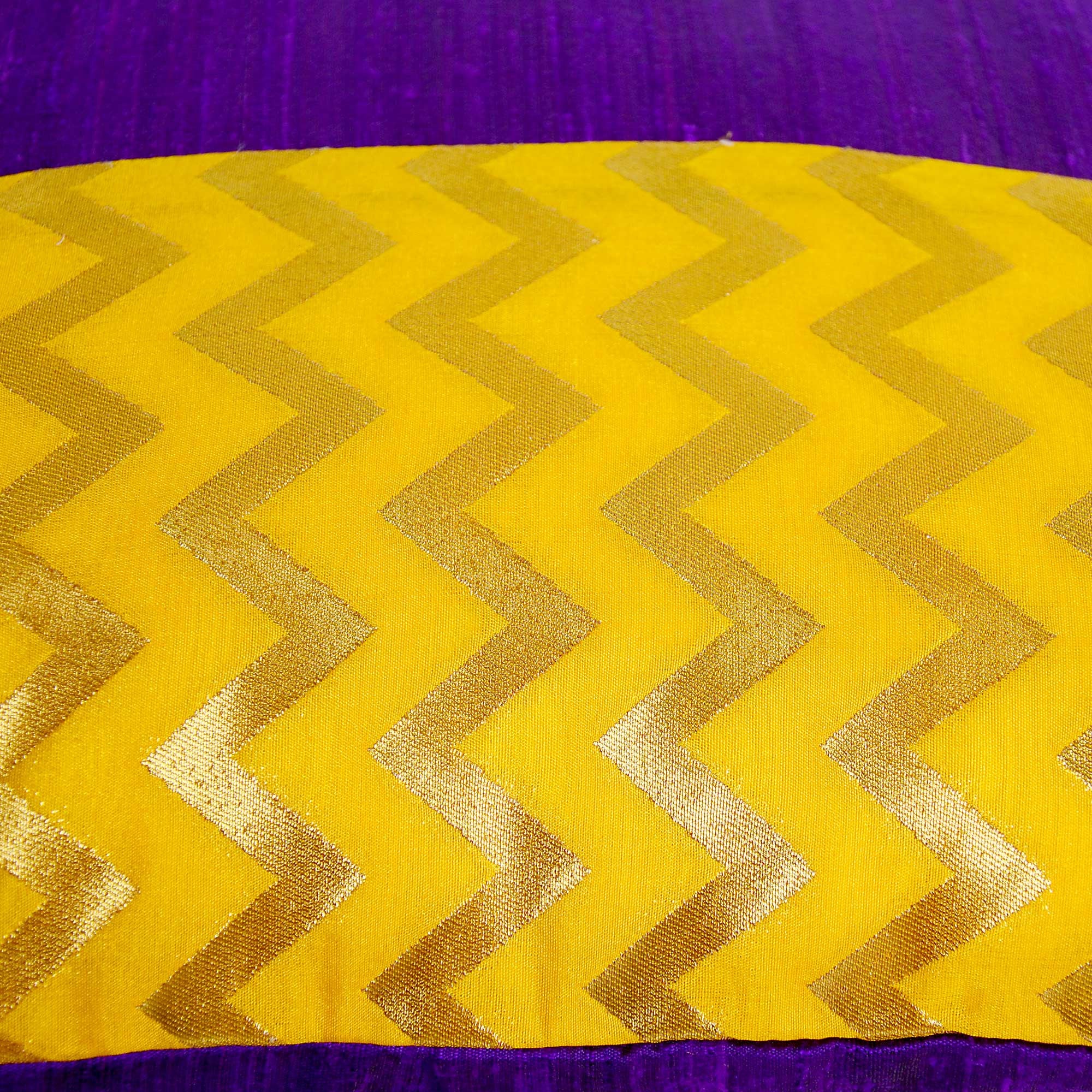 Gold Chevron Cushion Cover