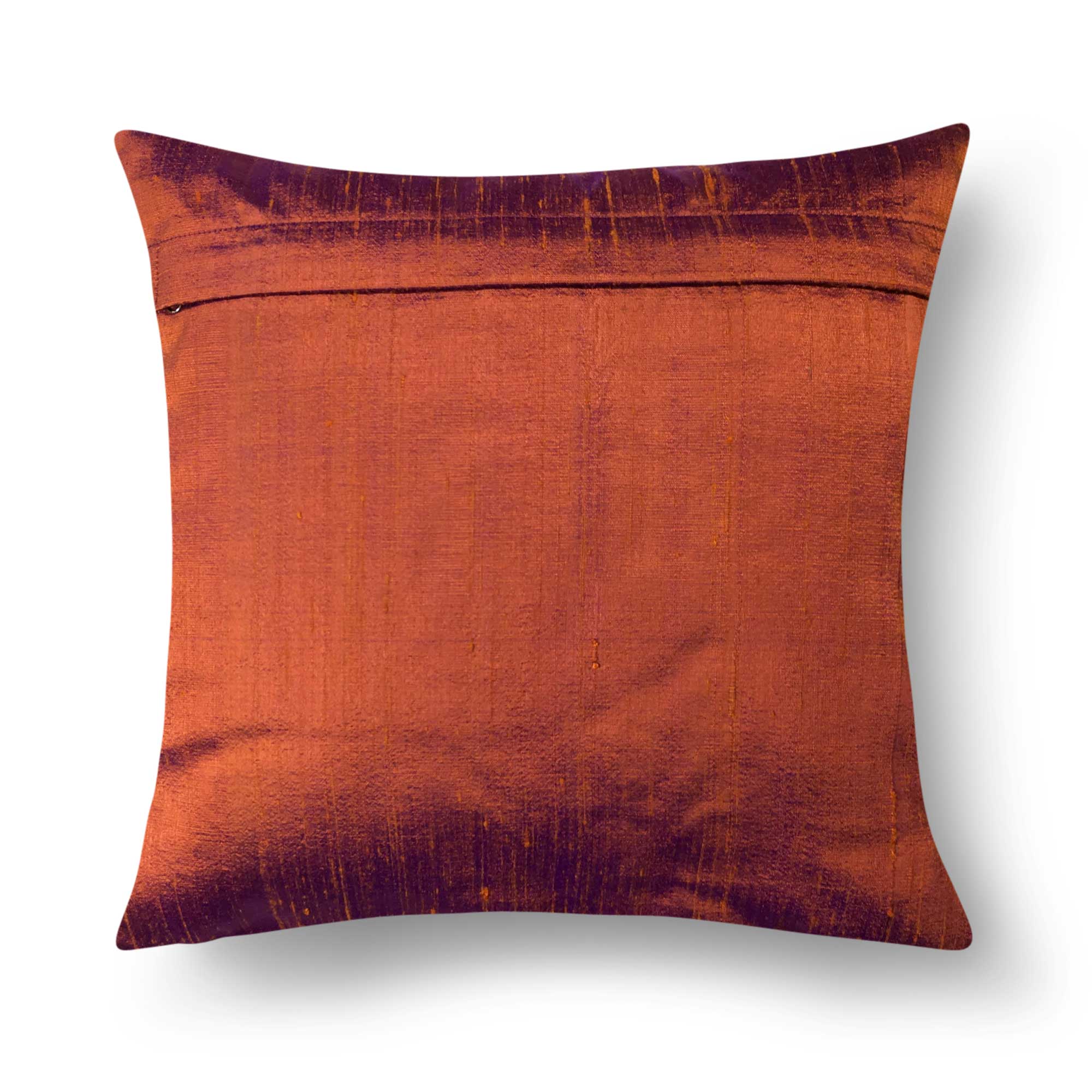 Solid Burgundy Raw Silk Cushion Cover Buy Online DesiCrafts