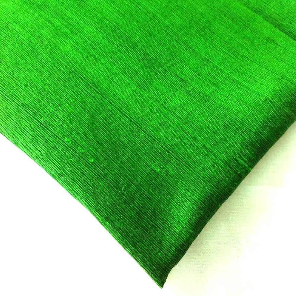 Emerald Green Raw Silk Fabric