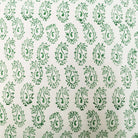 White Green Paisley Print Cotton Cushion Cover