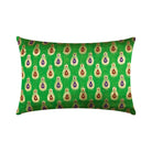 Emerald Green and Gold Chanderi Silk Lumbar Pillow Cover