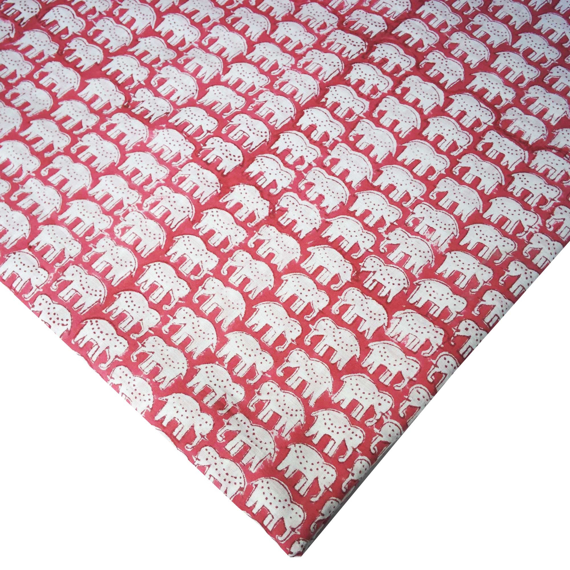 Cute Elephants Soft Cambric Cotton Fabric Buy Online from DesiCrafts