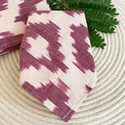 Handmade Plum Ikat Cotton Dinner Napkins Set