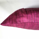 Solid magenta tussar silk pillow cover buy online from DesiCrafts